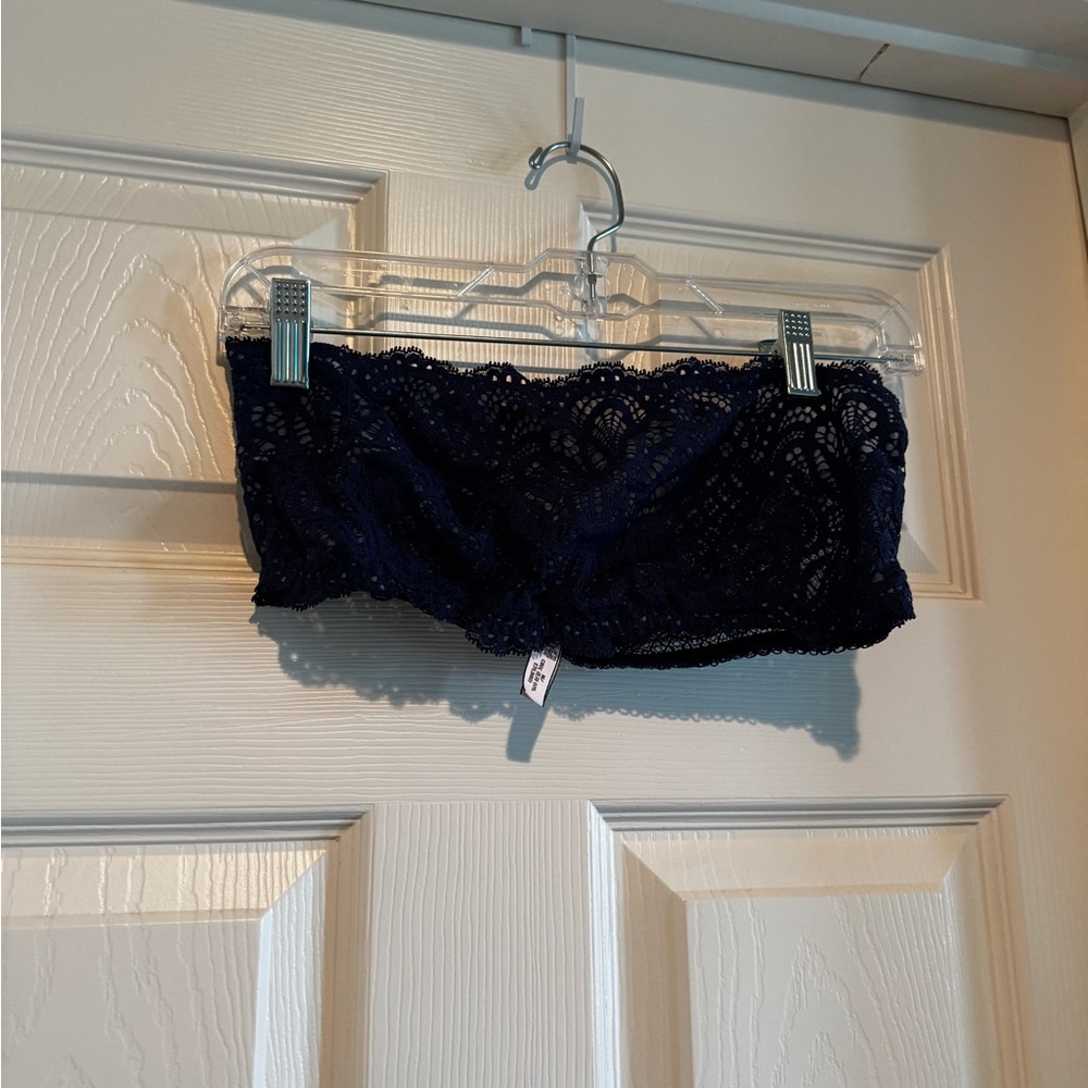 Victoria's Secret Lace Bandeau Bralette - Blue size medium